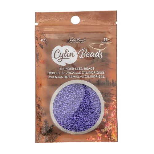 John Bead 25g Cylin Beads Dusky Wisteria 11/0 Glass Cylindrical Seed Beads for Jewelry Bracelets Necklaces Earrings Making Embroidery - color: Dusky Wisteria