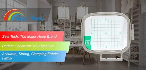 Sew Tech Embroidery Hoop for Brother, 4x4in 100x100mm SA443 EF83 Frame - color: 4"×4"-SA443