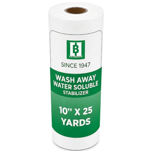 HBI Wash Away Water Soluble Embroidery Stabilizer Roll, 10 in x 25 yd - size: 10" x 25 Yds
