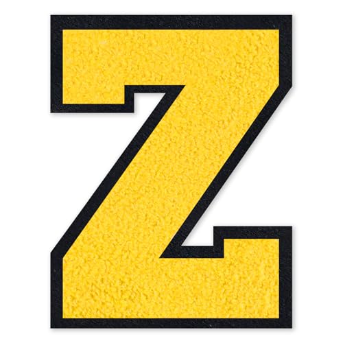 6 Inch Varsity Letter Patches Yellow Iron On Letters - color: Yellow, size: Z