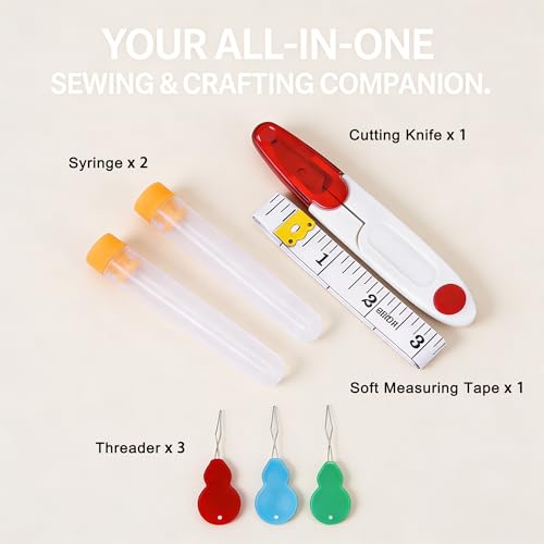Sewing Needles 30 Pcs Sewing Scissors Tape Measure Threaders Set, Stainless Steel Hand Sewing & Embroidery Needles with Practical Sewing Tools for Home Office DIY Craft Mending Quilting Projects