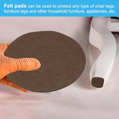 PATIKIL 9 Inch Diameter Lamp Base Felt, 20Pack 2mm Thickness Round Soft Adhesive Non-Slip Anti-Scratch Backed Felt for Lamp Furniture DIY Craft, Coffee - color: Coffee, size: 9 Inch