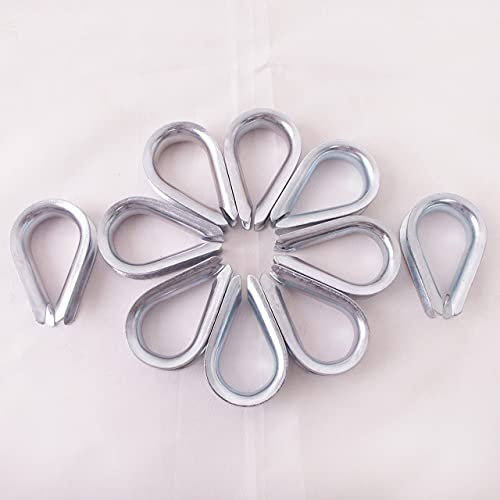 Wire Rope Thimble, for Wire Rope Dia. 1/2 in, Carbon Steel,(1/2" 10PCS) - size: 1/2”