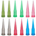 120Pcs 6 Size Plastic Tapered Pinhead Blunt Tip Dispenser Needles - size: 120Pcs 6 Size