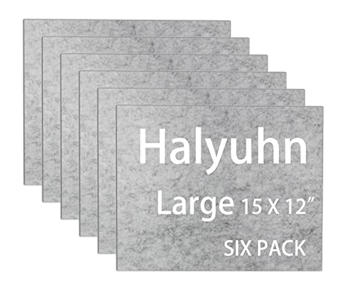 8 MM Furniture Pads 6 Pack, 15'' x12'' Gray Felt Pads for Furniture - color: 6 Pcs