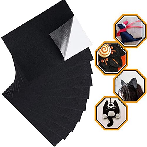 RZJZGZ Adhesive Felt Sheet Black Felt 8.3x11.8in 1mm Fabric Adhesive Sticky Back Felt Sheets for Art and Craft Making (5PCS) - color: Black 5