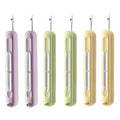 2 in-1 Needle Threaders Seam Ripper 2024 New, Upgraded Seam Ripper Tools, Stretchable Remover Needle Threading (new-6PCS-Purple/Green/Yellow) - color: new-6PCS-Purple/Green/Yellow