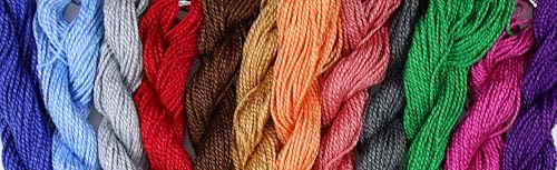 KCS 328 Yards(300 Meters) Mercerized Pearl Cotton Crochet Needlepoint Thread,Size 5, 12 skeins,Mixed Color 17 - color: 12color17, size: 12 skeins