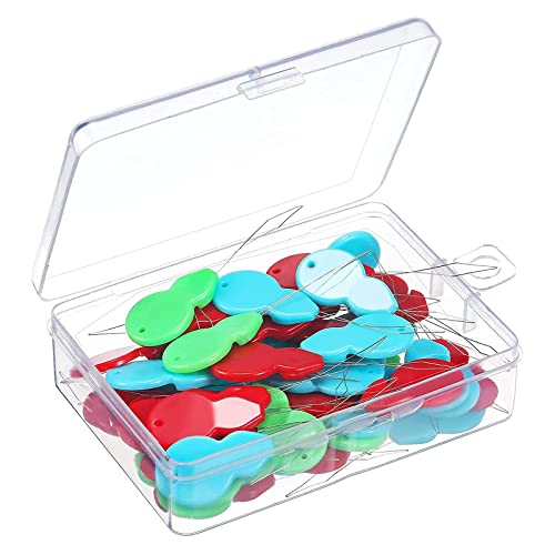 TecUnite 50 Pieces Needle Threader for Hand Sewing, Gourd Shaped