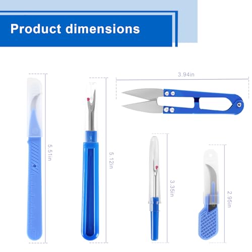 Poexuzi 5 PCS Sewing Kits Removing Threads Tools for Sewing Crafting Thread