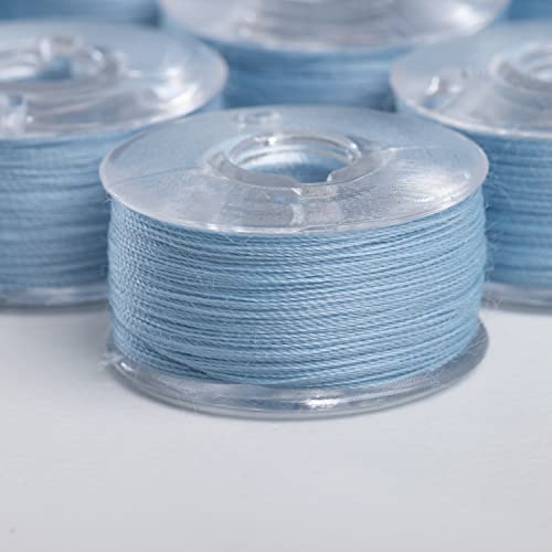 Sew Great Sewing Machine Prewound Bobbin 60 Weight Polyester Thread 12-Pack #508 Venice Blue - color: Venice Blue