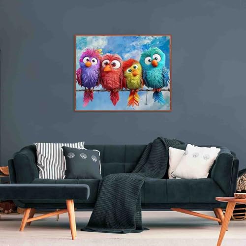 DYAIANGMU Bird Stamped Cross Stitch Kit for Adults 15.7x11.8 inches - color: bird