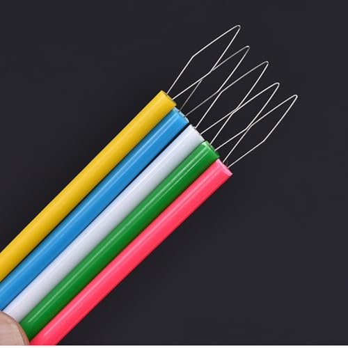 Set of 10 Needle Threaders Tool Cylindrical Handle for Hand Sewing Embroidery Cross Stitch Beading Threading DIY(Multicolor) - color: Multicolor
