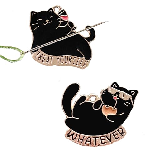 HENYANMHXH Needle Minder Magnetic Needle Keeper for Cross Stitch - color: Lazy Cats