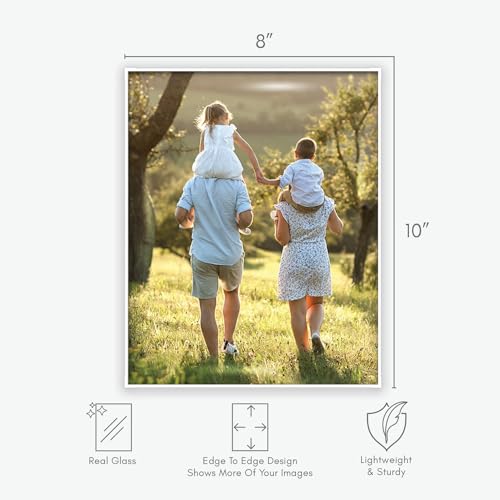 MANTELLO ESSENTIALS 8 x 10 Photo Frame Set, 8 x 10 White Picture Frames, Front Loading Picture Frames 8x10, Set of 6 - color: White, size: 8x10 - 6 Pack