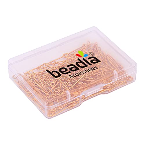BEADIA 18K Gold Plated Open Eye Pins Non Tarnish 20mm 200pcs for Jewelry Making Findings - color: Open Eye Pins Gold, size: 20x0.7mm