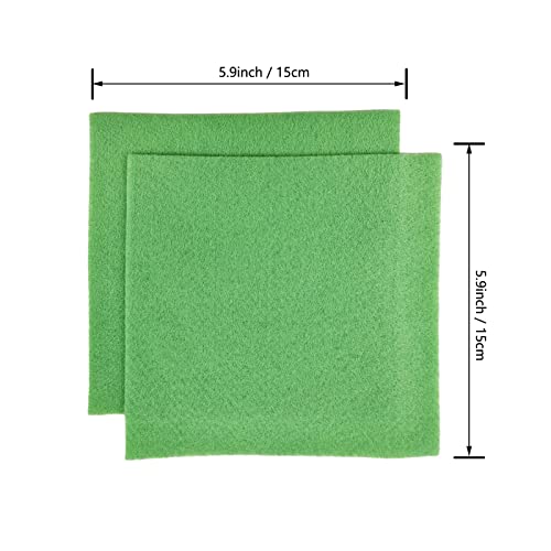 Jtnohx Soft Felt Fabric Flexible Craft Felt Sheets Light Green 6" 20Pcs - color: Light Green