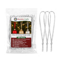 Mandala Crafts Silver Christmas Ribbon Ornament Hangers Loops, 100 PCs - color: Silver