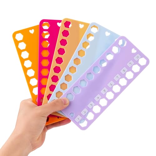 LOKUNN Embroidery Floss Organizer, 5 Color Plastic Floss Bobbin - color: colorful