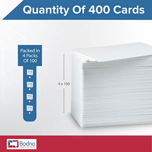 400 Pack - Bodno Premium CR80 30 Mil Graphic Quality PVC Cards - size: 400 Pack
