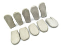 Inton 10 Pair - Needle Felting Leather Gloves Finger Protector Craft Tools Cowhide Leather Thumb Guard Thimble for Protecting Your Fingers Essentially DIY Handmade Grey