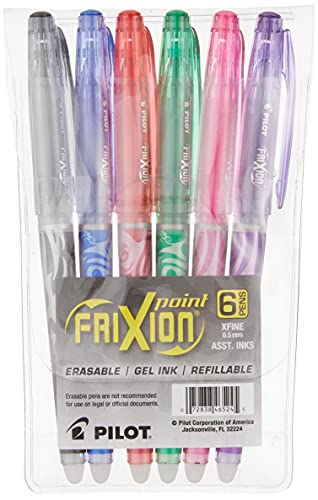 PILOT, Extra Fine Point 0.5 mm, Pack of 6, Assorted Colors - size: 6 Count (Pack of 1)