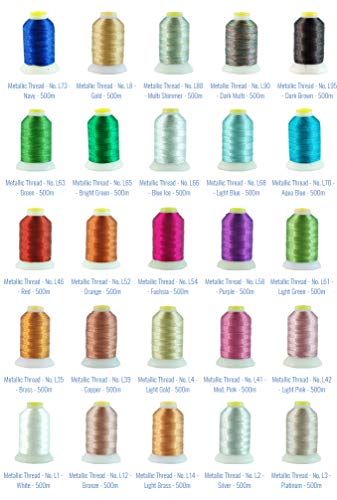 ThreadArt Metallic Embroidery Thread, 1000M, No. L39 - Copper - color: Copper