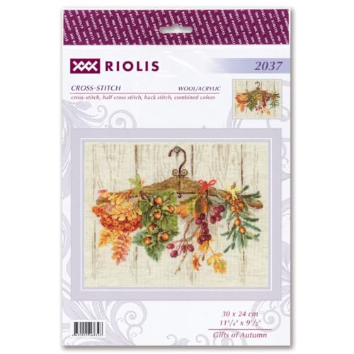 RIOLIS 2037 Gifts of Autumn Counted Cross Stitch Kit 11.75 x 9.5 in - style: Gifts of Autumn 2037