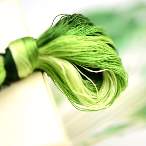 Natural Silk Thread – 7 Colors, 110m Each, Handmade Silk Embroidery Floss for Hand Embroidery, Cross-Stitch, Needlework Projects(04) - color: 04