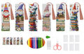 DYAIANGMU 6 Pcs Cross Stitch Bookmark Kit for Adults Beginner 2.3x7.8 inch - color: SQY010