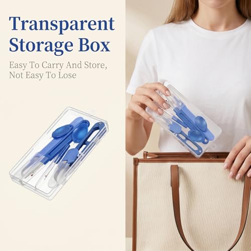 Gjinxi Seam Rippers Sewing Set Stitch Remover Tools 2 Big 2 Small Thread Ripper with Automatic Needle Threader Trimming Scissor for Fabric Quilting Dressmaking DIY Craft Needle Work Sewing Clothes