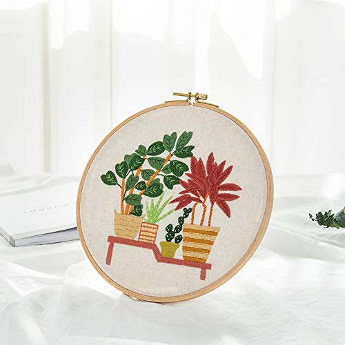 2 Pack 7 Inch Embroidery Hoop, Guofa 18CM Beech Wood Cross Stitch Hoops, Decorative Hanging Embroidery Frame for Needlepoint Sewing Project - style: 7 inch