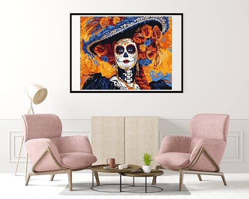 Moohue DIY Counted Stamped Cross Stitch Kits for Adults 14 Count Cross Stitch Patterns Printed Cross Stitch Kits for Adults (Charming Woman) - color: Charming Woman