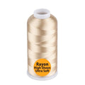Simthread Rayon Embroidery Thread 5500 Yards, 40wt 100% Rayon Viscose for Commercial and Domestic Machines - Latte 1055 - color: Latte1055