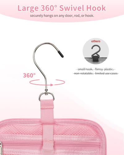 CUBETASTIC Mesh Shower Caddy Bag Portable - Large Capacity Shower Bag with Waterproof Phone Pocket & Sturdy Hook, Dorm Shower Caddy for Travel, Gym, College Essentials for Women & Men (Pink, M) - color: Pink