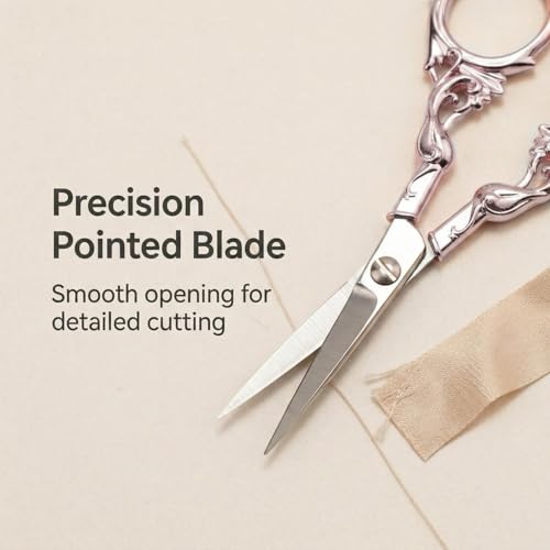Embroidery Scissors Sewing Crochet Scissor Small Sharp for Threading Yarn knitting Needlepoint Crafting DIY - color: Light Purple