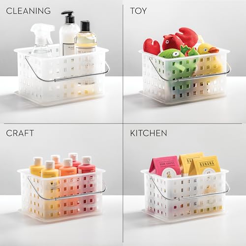 iDesign Small Shower Caddy, Clear Frost - color: Clear Frost, style: Pack of 1