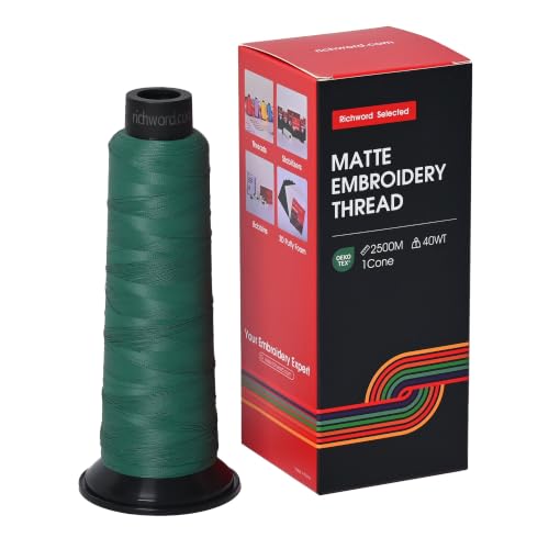 BAI Matte Machine Embroidery Thread 120D/2 40 wt Low Shine Christmas Green-8238 - color: Christmas Green-8238