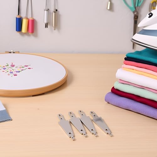 20pcs Silver Metal Large Eye Needle Threaders Embroidery for Cross Stitch Threading Too Embroidery Cross Stitch Sewing Tools Crafts and Sewing