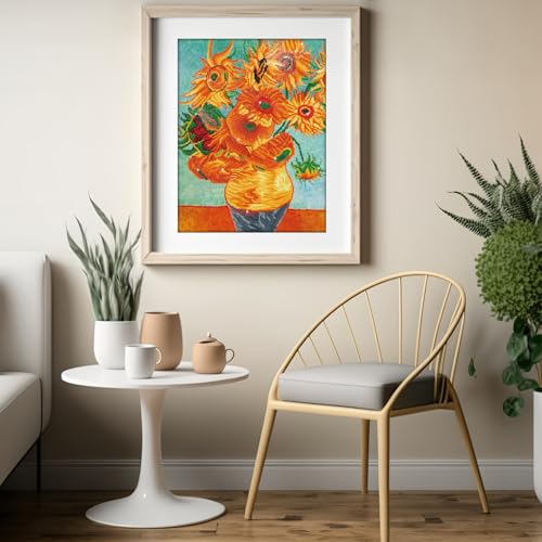 DIAMOND DOTZ Sunflowers Van Gogh Diamond Painting Kit for Adults with Gems - size: 1
