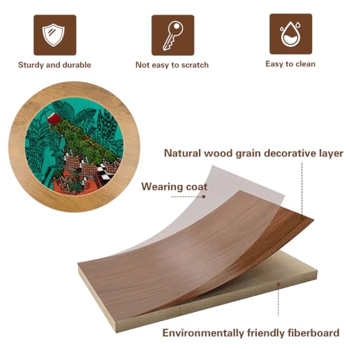 3 Sets Embroidery Display Frame with Bamboo Hoops, 6 Inch Round Wall Mounted Embroidery Hoop Frame for Finished Cross Stitch, Needlework, DIY Art Craft Sewing Decoration, Assembly Required - size: 6 in