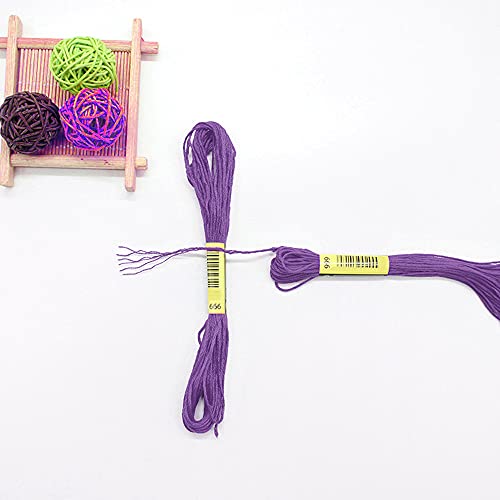 FALIDI Embroidery Floss Kit - 24 Skeins Premium Cross Stitch Thread for Knitting, Embroidery, Cross Stitch & Craft Projects (Purple) - color: Purple