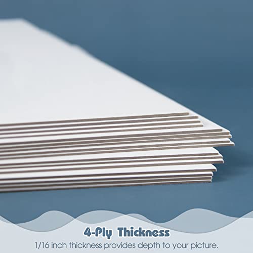 Golden State Art 12x12 White Backing Board, 10 Pack Backer Board for Print - size: 12x12