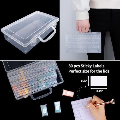 SGHUO Diamond Painting Storage Container 64 Grid Bead Organizer Dividers - style: 64