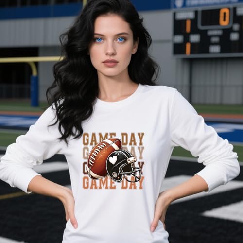 Dtf Transfers Ready to Press - 30Pcs Football Mom Iron on Transfer for Tshirts, Rugby Sports Lovers Iron on Decals Patches, Football Number Heat Sublimation Stickers for DIY Clothes Bags - color: Football Mom591