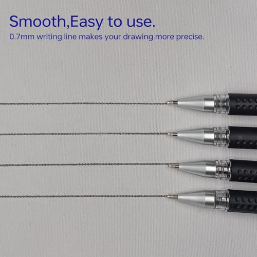 4 Heat-Erasable Fabric Pen Barrels with 20 black Refills for quilting supplies, sewing supplies, embroidery, DIY crafts. (black) - size: 24 Count (Pack of 1)