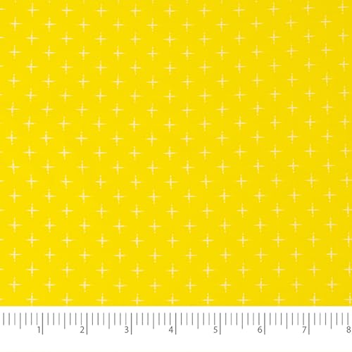 Singer Fabric, 100% Cotton, Embroidery Fabric, Cut by The Yard, Yellow - color: Yellow