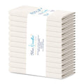 Blue Needles Solid Cloth Napkins 100% Cotton Set of 12-18 x 18 Inches - color: Cream, size: 18" x 18" (Set of 12)