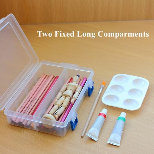 3 Pack Plastic Parts Storage Case and Adjustable Divider Box for Hardware and Craft, 8 Grids, Clear - size: 8 Grids