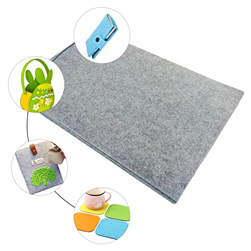 Jtnohx Stiff Felt, 2mm Thick Felt Sheets for Crafts, 8"x12" Hard Felt Fabric Squares 8Pcs for DIY Projects (Grey Color) - color: Grey